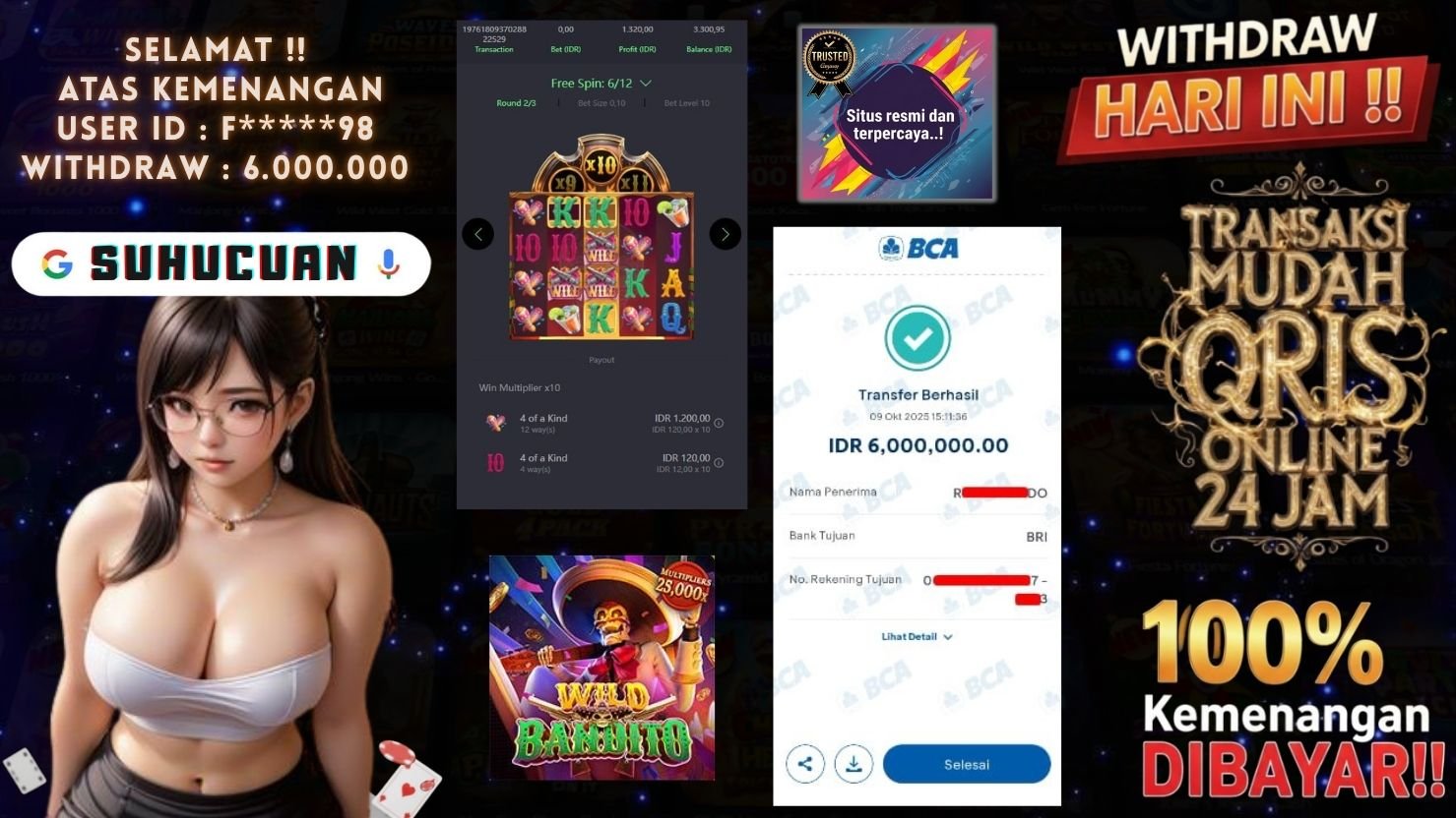 SUHUCUAN JACKPOT SLOT WILD BANDITO